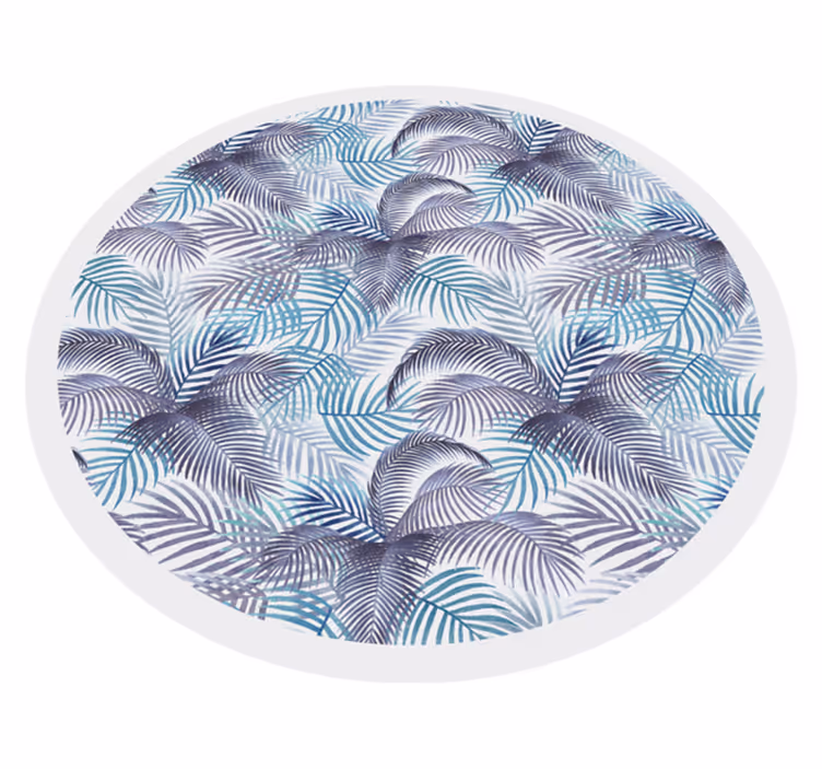 Palmblad mönster Vinylmatta blommor och växter - Tenstickers