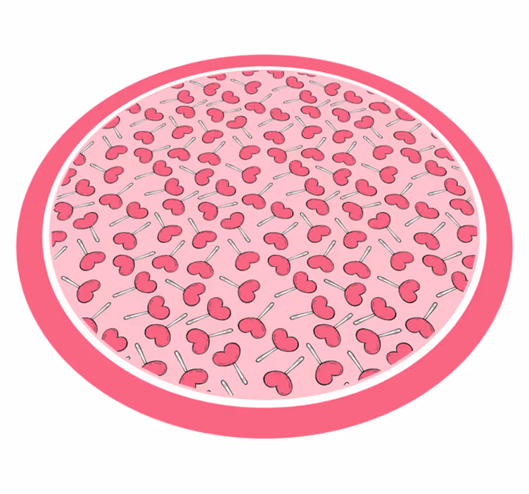 Körsbär glädje cirkel Vinylmatta daghem - Tenstickers