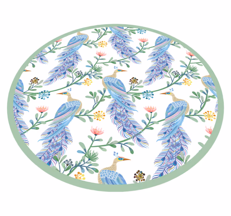 Birds in paradise animal vinylmatta - Tenstickers