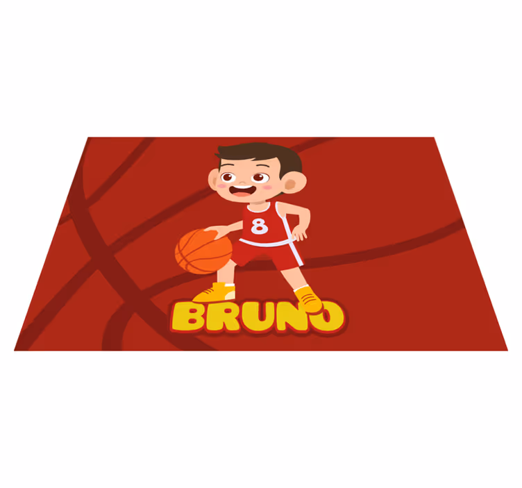 Basketkaraktär Vinylmatta namn - Tenstickers