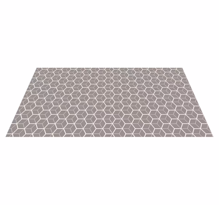 Grå och vita hexagonmönster geometriska mattor - Tenstickers