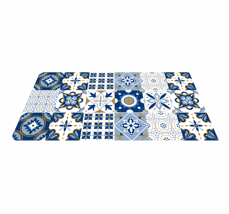 Färgglada mosaik geometriska mönster vinyl matta - Tenstickers