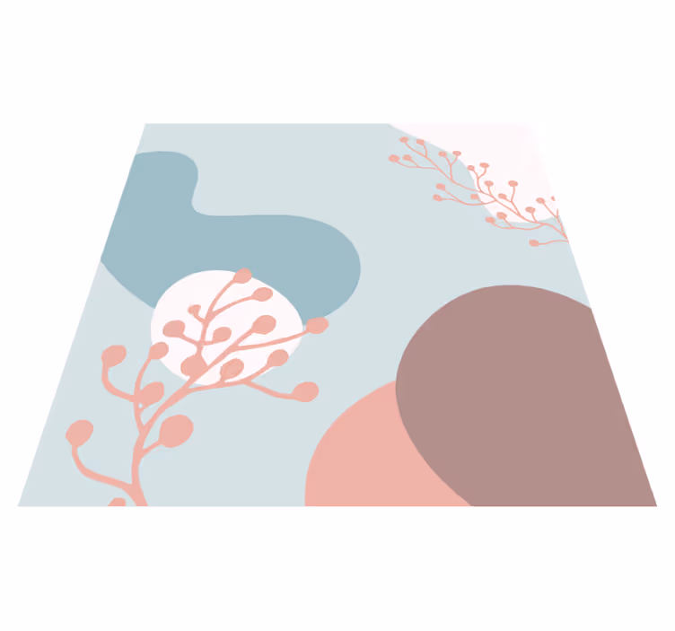 Abstrakta botaniska former Vinylmatta blommor och växter - Tenstickers