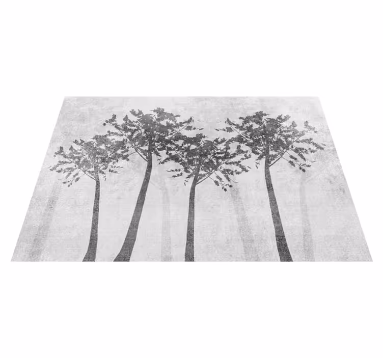Skog siluett Vinylmatta natur - Tenstickers