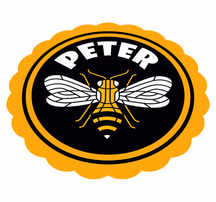 Personligt biemblem Vinylmatta namn - Tenstickers