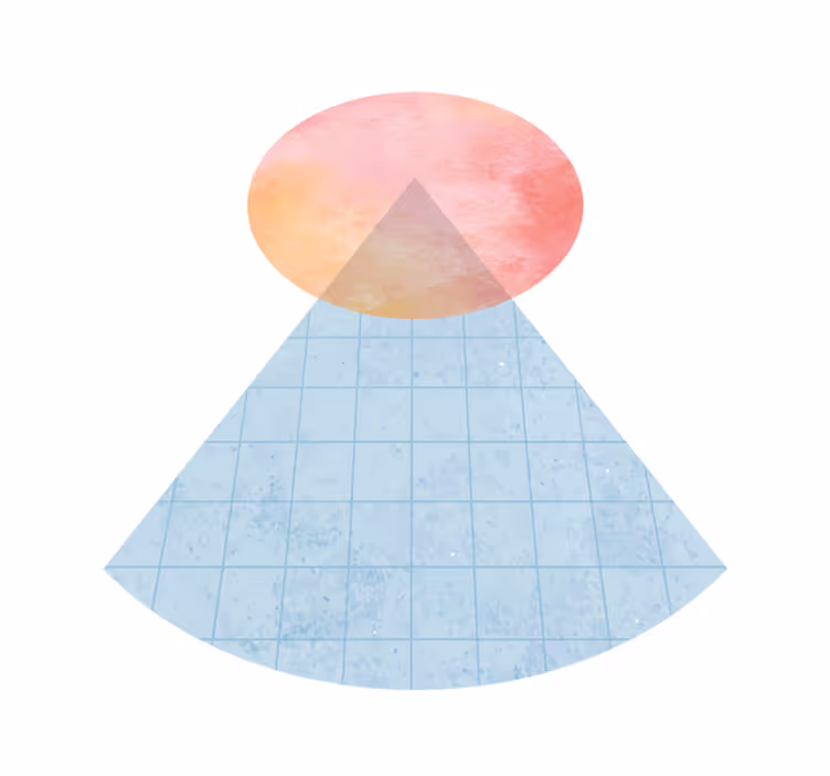 Geometrisk gradienttriangel Vinylmatta minimalistisk - Tenstickers