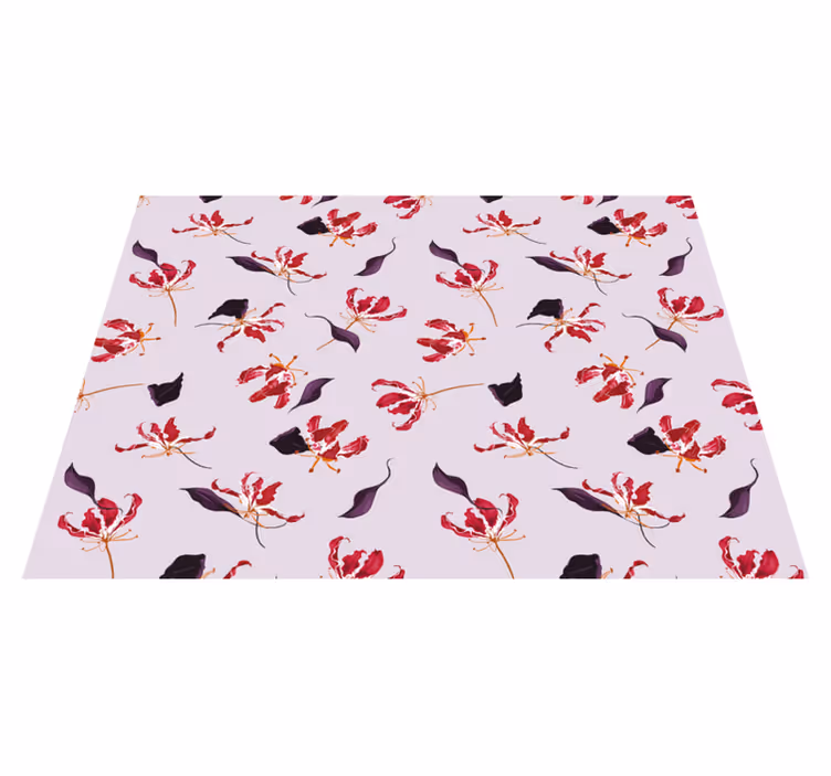Blommotiv elegans Vinylmatta blommor och växter - Tenstickers