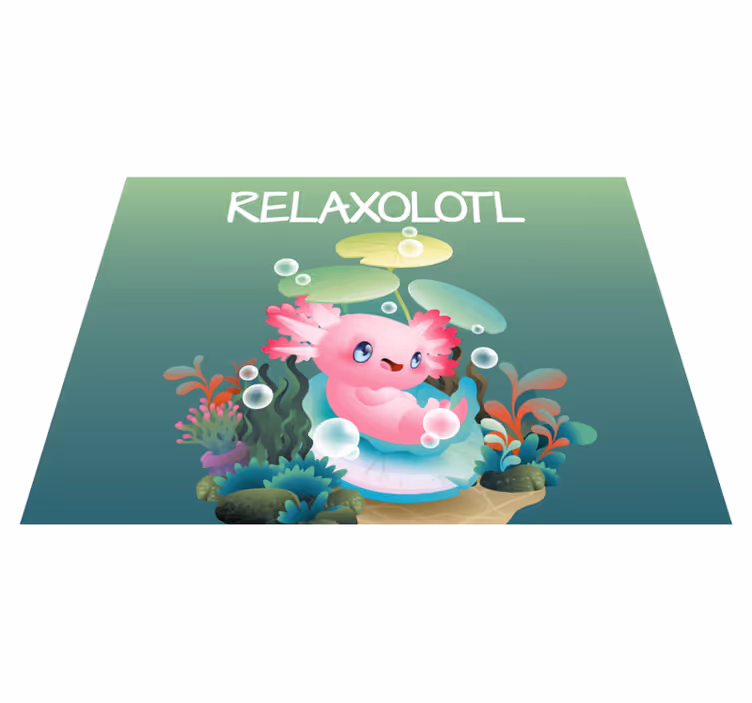 Relaxolotl damm Andra Vinylmattor - Tenstickers