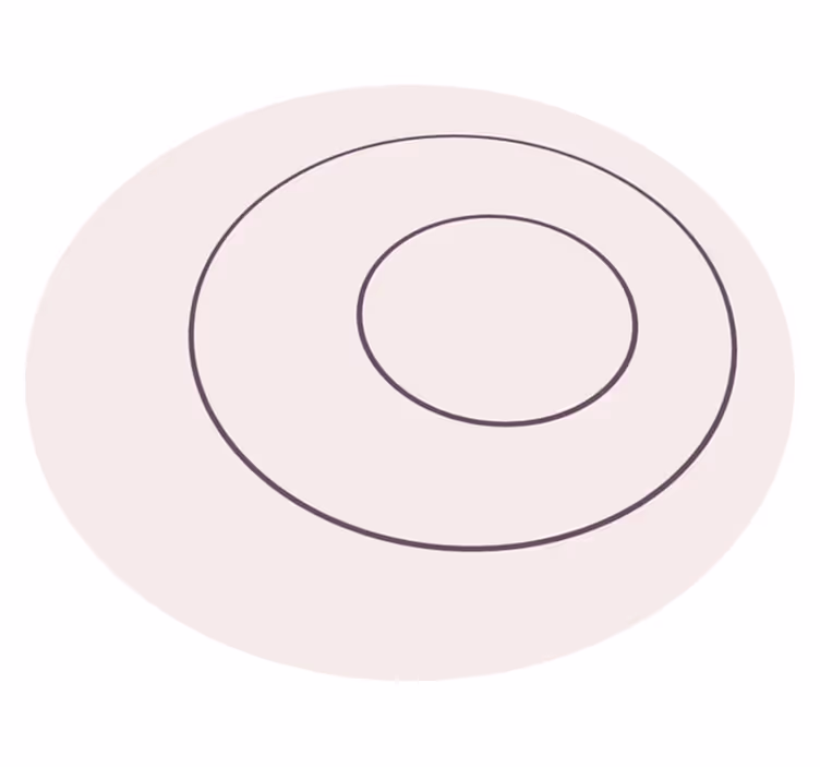 Minimalist circular design vinylmatta - Tenstickers