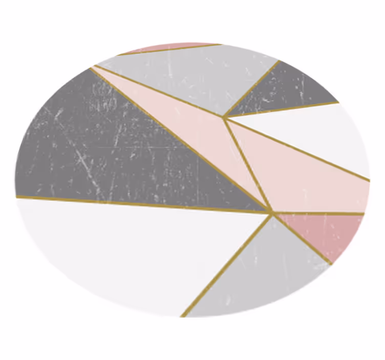 Geometriska marmorformer Vinylmatta geometrisk - Tenstickers