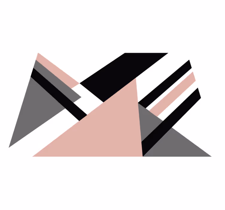 Vinkelkontrast Vinylmatta geometrisk - Tenstickers