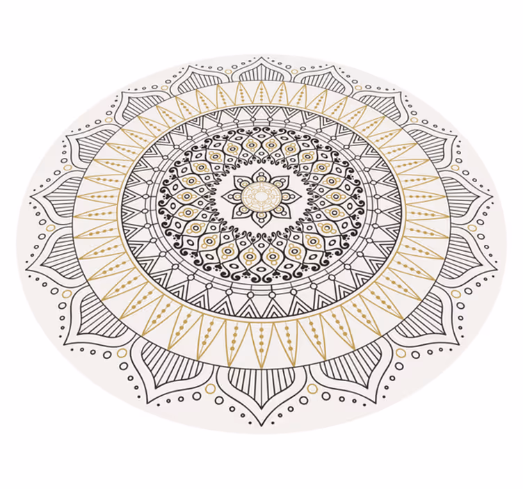 Mandala mittpunkt Vinylmatta Mandala - Tenstickers