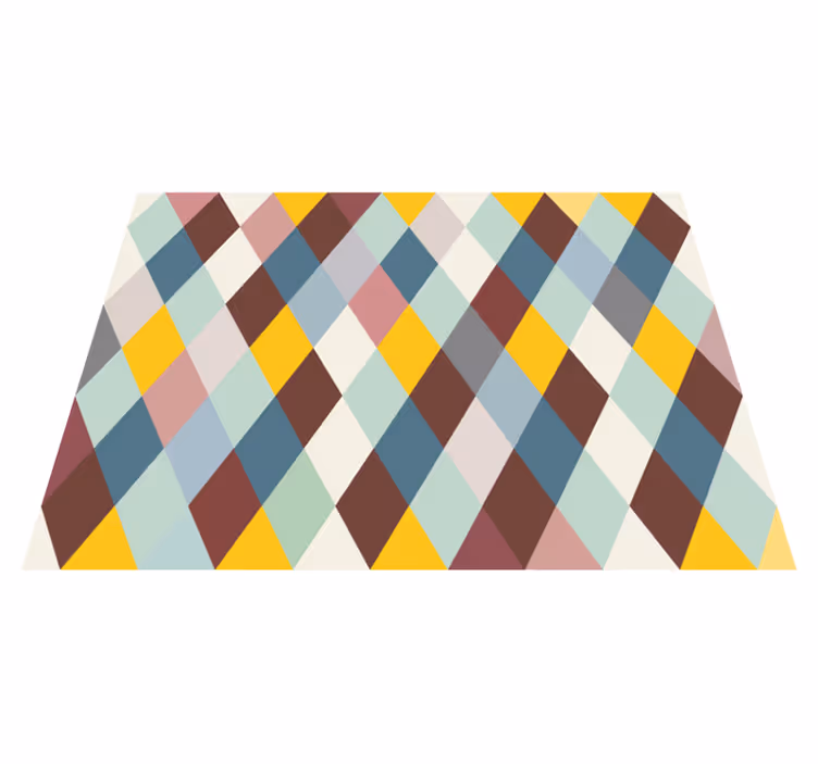 Geometriskt mönstrat golvbeläggning vinylmatta - Tenstickers