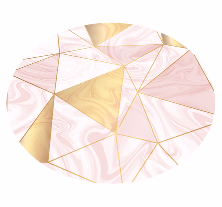 Geometrisk pastellmosaik vinylmatta - Tenstickers