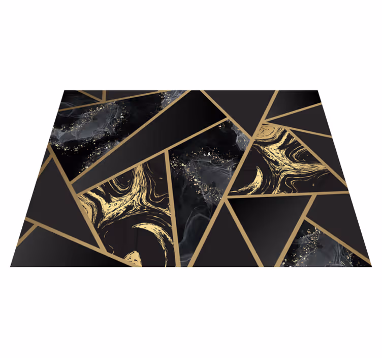 Geometrisk marmor fusion vinylmatta - Tenstickers