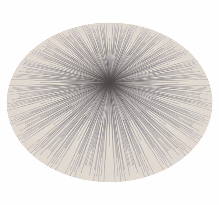 Geometrisk burst cirkulär design vinylmatta minimalistisk - Tenstickers