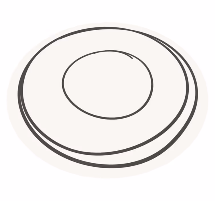 Koncentriska cirklar Vinylmatta minimalistisk - Tenstickers