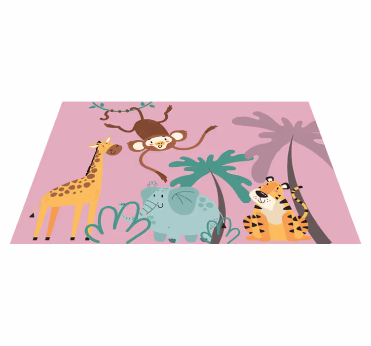 "boho" barn djungel barn matta - Tenstickers
