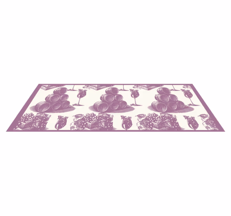 Franskt vintagemönster i violett matta - Tenstickers