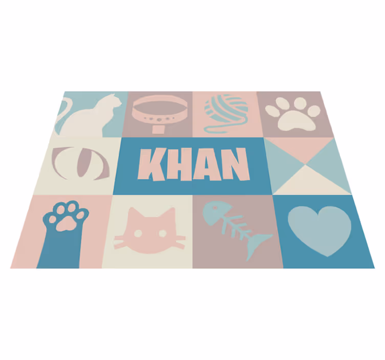 Katter personlig djurmatta - Tenstickers