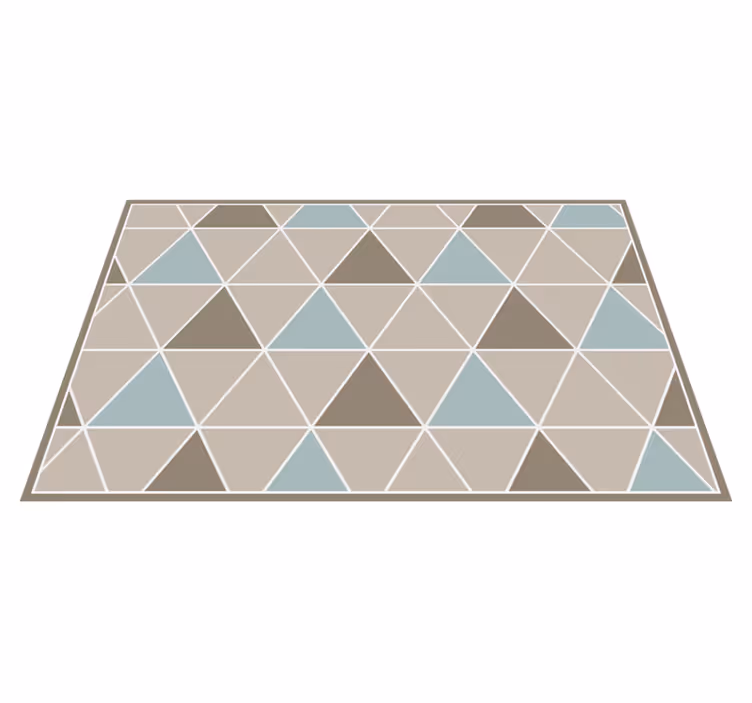 Beige färg triangel nordisk matta - Tenstickers