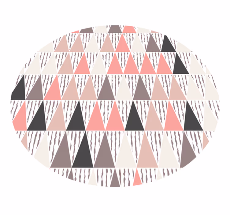 Färg trianglar mönster nordisk matta - Tenstickers