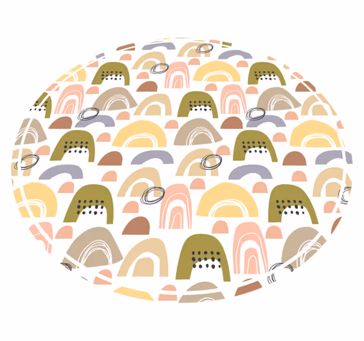 Nordisk regnbågsmönster nordisk matta - Tenstickers