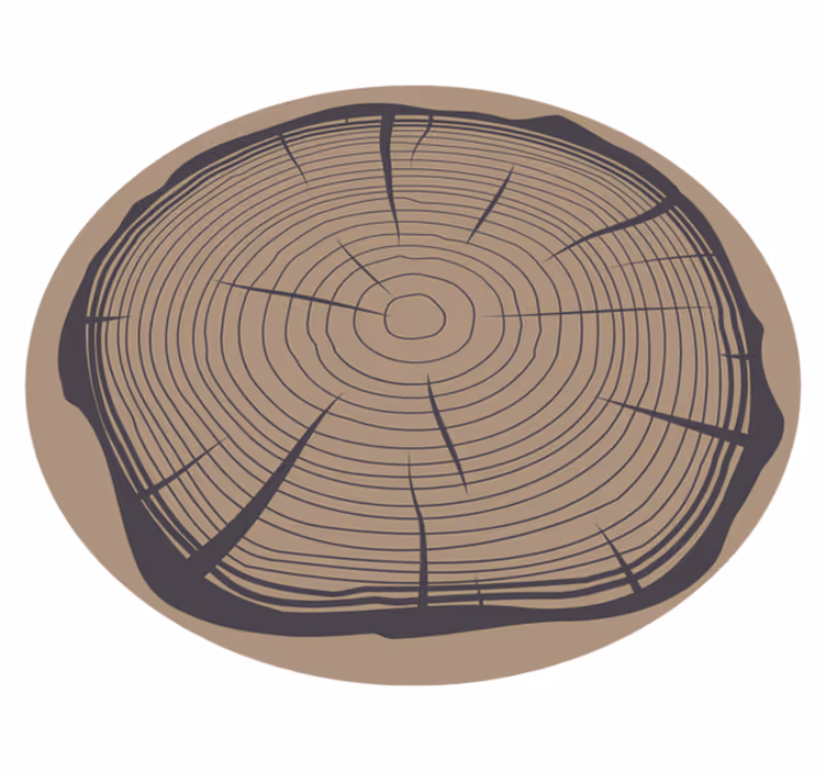 Trädstam natur vinyl golvmatta - Tenstickers