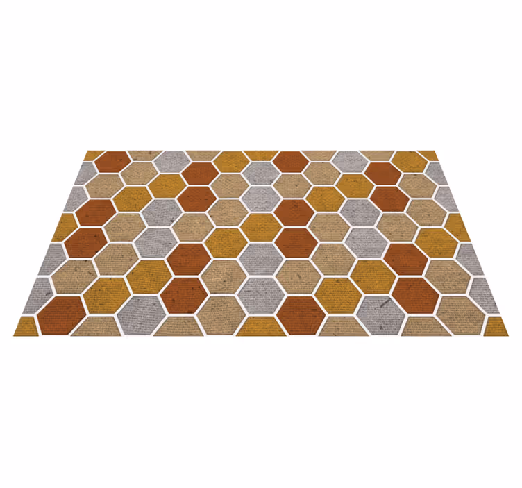 Honeycomb textur geometriska mattor - Tenstickers