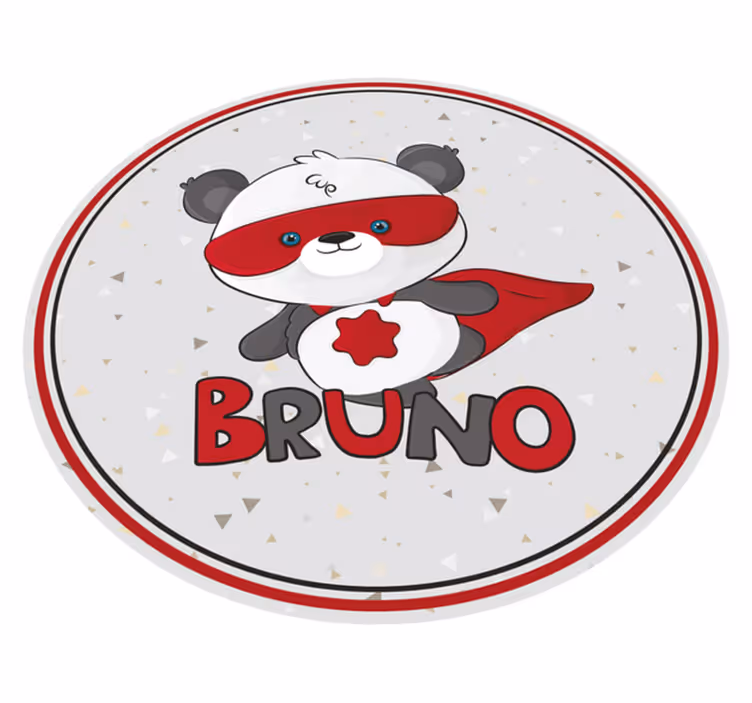 Superpanda personlig matta - Tenstickers