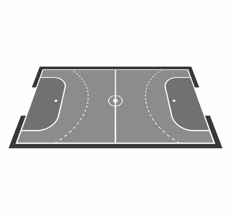 Handbollsplanens design Vinylmatta spel - Tenstickers