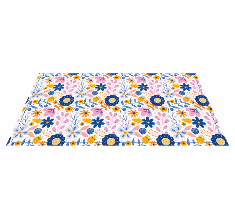 Vårens blommor vinylmatta natur - Tenstickers