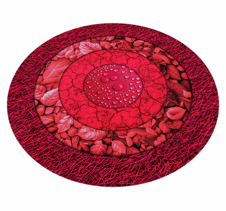Viva Magenta vinylmatta med kronblad - Tenstickers