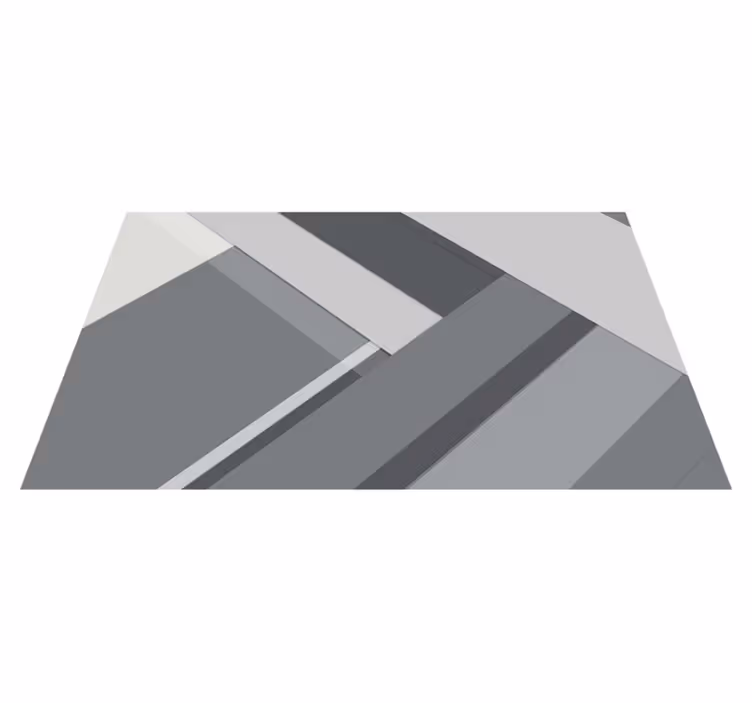 Geometrisk grå Vinylmatta studera - Tenstickers