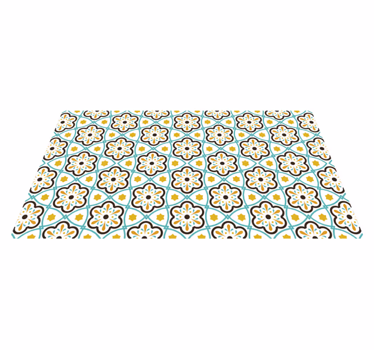 Mönster inspirerade av blommor Vinylmatta kakeleffekt - Tenstickers