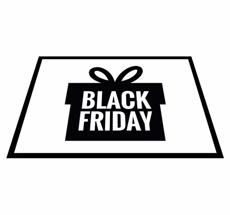 "Black Friday-låda" Vinylmatta Rektangel - Tenstickers