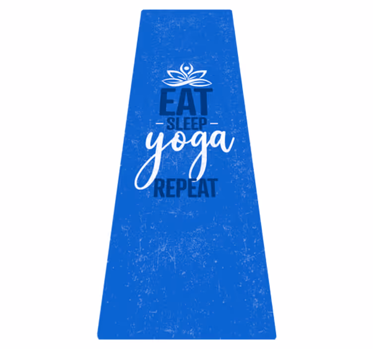 "ät sömn yoga upprepa" Vinylmatta Mandala - Tenstickers