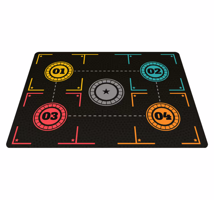 Basketträning Vinylmatta Rektangel - Tenstickers