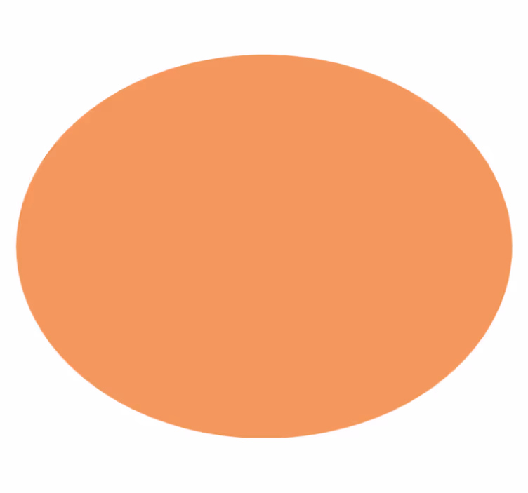Apricot crush Vinylmatta Cirkulär - Tenstickers