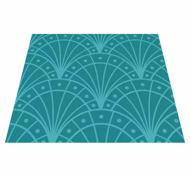 Artdeco stil Vinylmatta turkos - Tenstickers