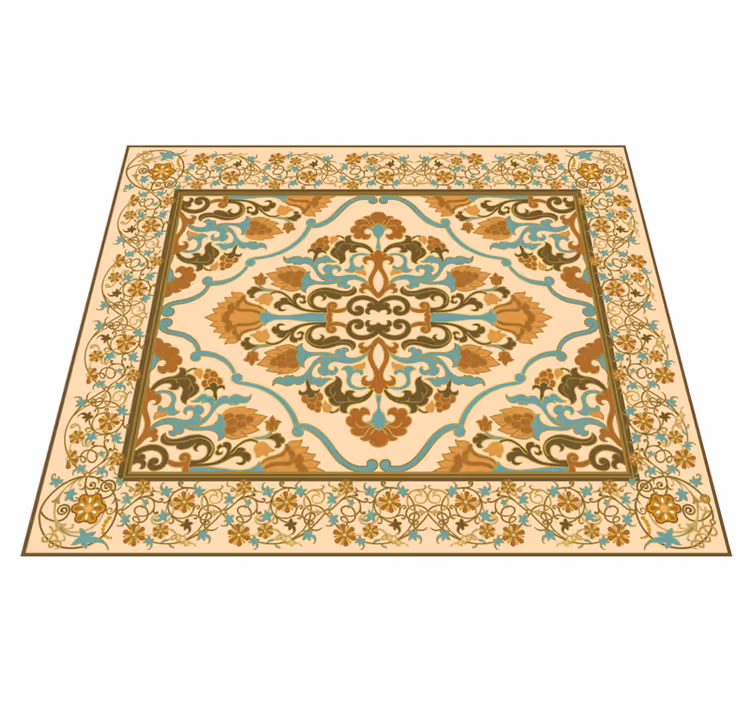 Mandala beige design Vinylmatta Matsal - Tenstickers