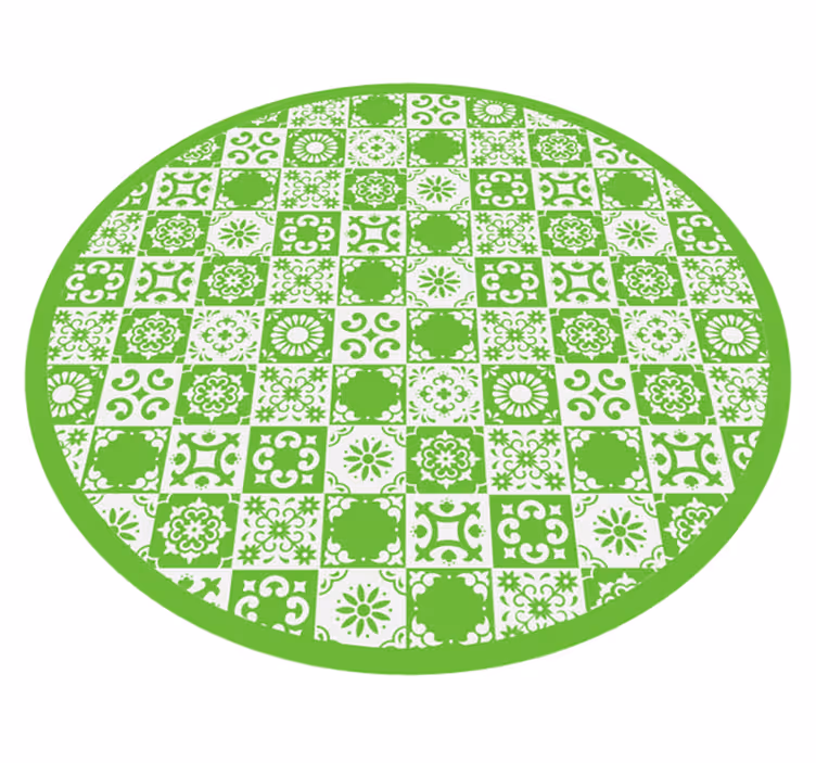 Geometrisk mosaikcirkel Vinylmatta kakeleffekt - Tenstickers