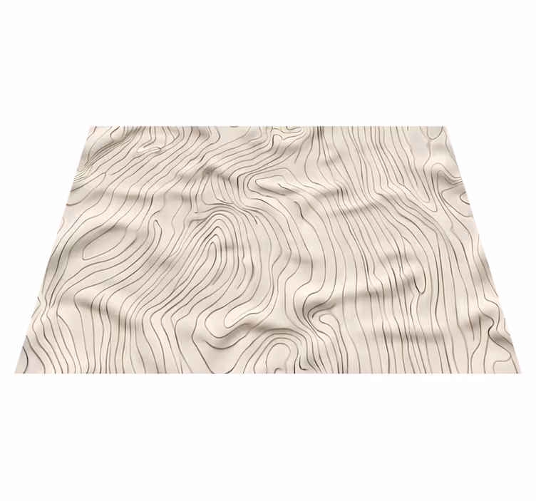 Abstrakta linjer Vinylmatta beige - Tenstickers