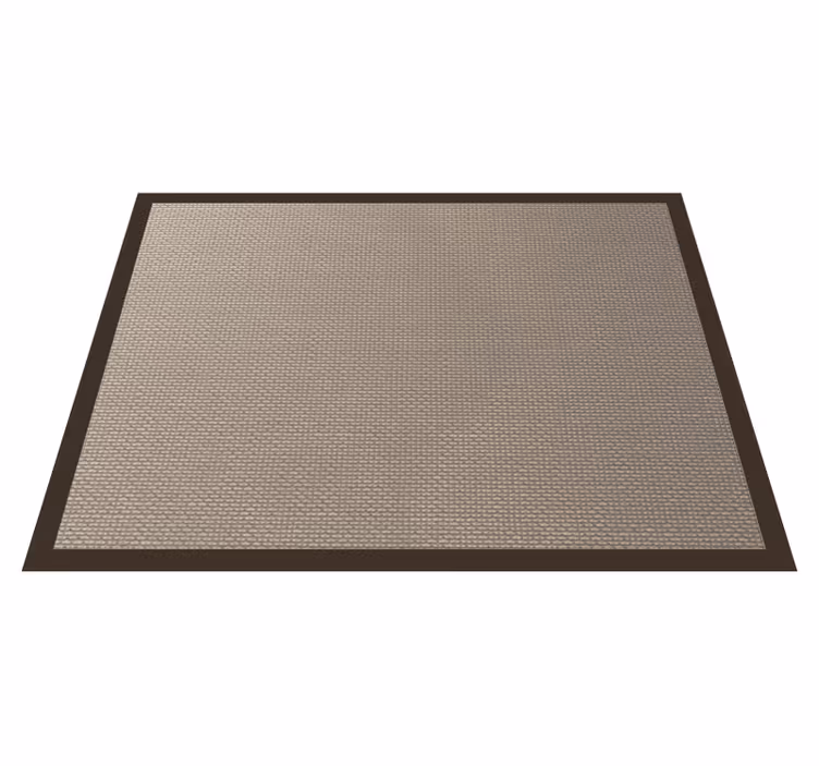 Mörkare färgkontur Vinylmatta beige - Tenstickers