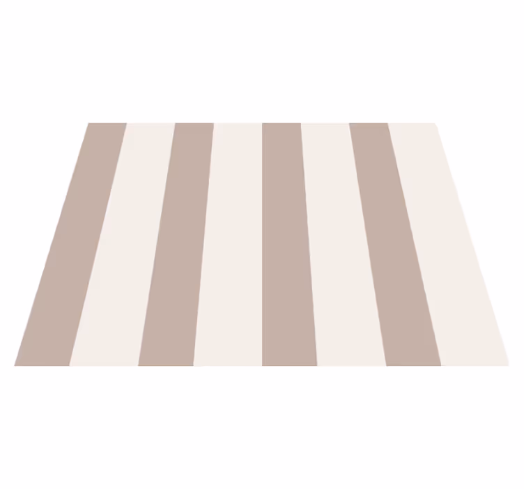 Ränder Vinylmatta beige - Tenstickers