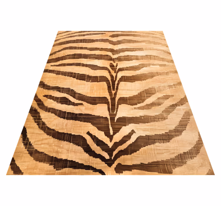 Tigerränder Vinylmatta beige - Tenstickers