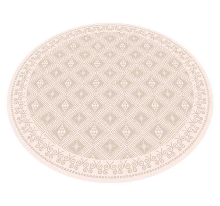 Tribal losanger Vinylmatta beige - Tenstickers