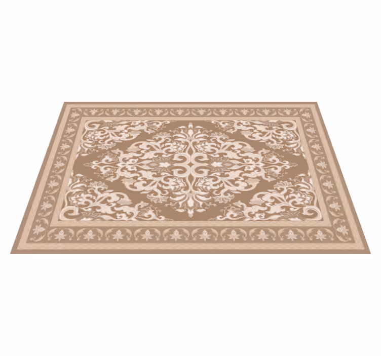 Orientalisk design Vinylmatta beige - Tenstickers