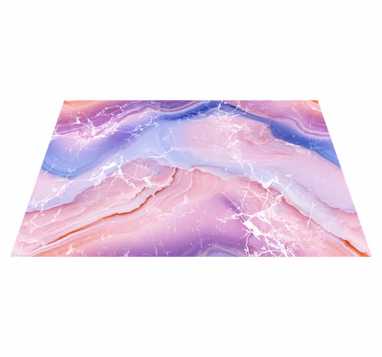 Lila och rosa nyanser vinylmatta i marmor - Tenstickers
