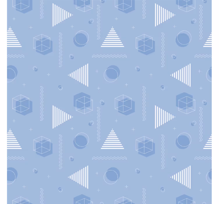 Geometrisk blå Ungdom tapeter - Tenstickers